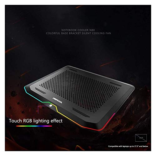 Base de enfriamiento para laptop con luces y doble ventilador miniatura 3
