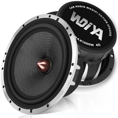 WDiYA Upgrade 6.5' Car Speakers 1000W Peak Power - High-Performance Carbon Fiber Cone Woofers,...