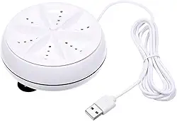 Mini Lavadora Portátil USB, Motor para Lavagem de Roupas Delicadas, 9cm x 4cm, 6W, Capacidade 1kg, com Ventosas e Cabo USB de 170cm