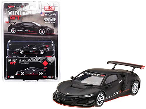 StarSun DepotNew NSX GT3 Presentation Matt Black Limited Edition to 3,600 Pieces Wide 1/64 Diecast Model Car by True Scale Miniatures