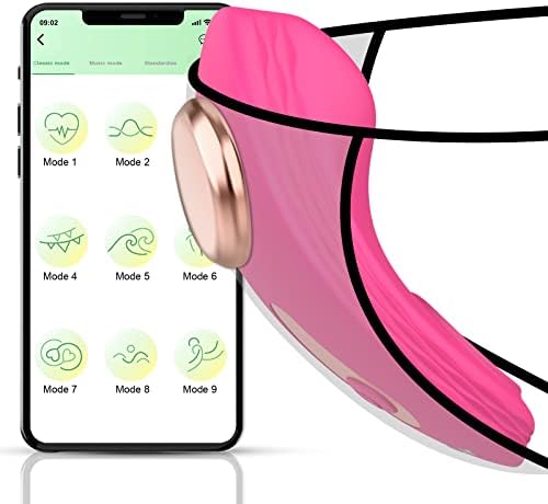 APP & Remote Control Wearable Vibrator Vibrating Panties with Magnetic Clip, Silicone Clitoral Vagina Stimulator Clit Nipple Teaser Adult Toy with 10 Vibration for Women Couple and Beginners