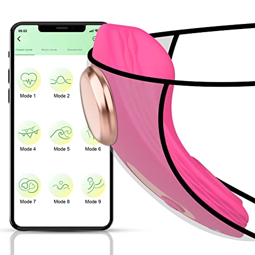 App & Remote Control Wearable Vibrator Vibrating Panties With Magnetic Clip, Silicone Clitoral Vagina Stimulator Clit Nipple Teaser Adult Toy With 10 Vibration For Women Couple And Beginners #TOP21