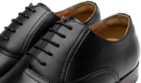 DESAI Black Men's Dress Shoes PU Leather Oxford for Men Classic