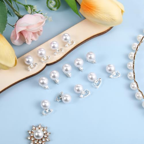 30 Piezas Pinzas Mini con Perlas para Cabello para Mujer, Accesorios Elegantes de Perlas Blancas, Clips y Broches Lindo para Novias y Uso Diario miniatura 5
