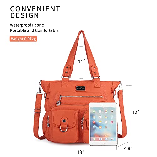 Image of Angelkiss Purses Handbags for Women PU Tote Satchel Bags for Women Pockets Shoulder Bags | PU