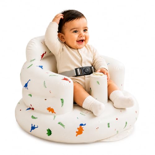 Image of Tarkan Inflatable Baby Floor Seat with 3-Point Safety Belt for 3-36 Months
