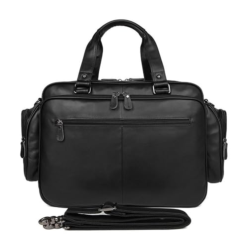 Serviette en cuir véritable pour ordinateur 15,6 pouces et voyage