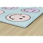 Flagship Carpets Schoolgirl Style Pastel Rainbow Smileys Criss-Cross Applesauce Educational Area Rug for Kids Room, Children's Classroom for Teaching and Playroom, 7'6" x 12', Multi, Seats 28 - Image 4