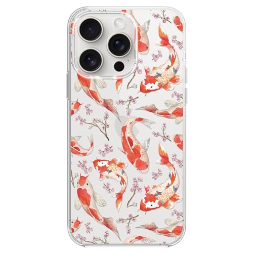 Coque iPhone 15 Pro fleurie transparente en TPU souple idéale pour votre style au quotidien