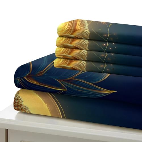 Bouddha parure de lit 3D microfibre housse de couette zen 135x200