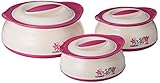 Amazon Brand – Solimo Stainless Steel Inner Casserole (Pink Silver,