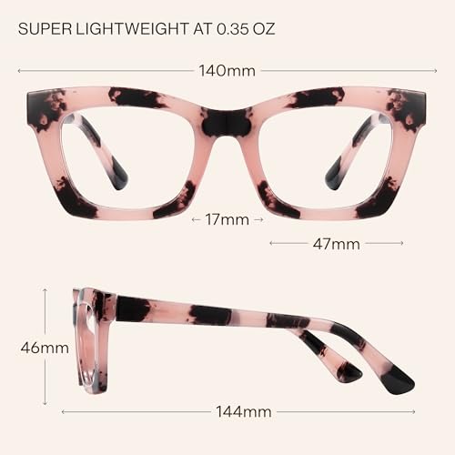 CCVOO Oprah Style Reading Glasses for Women, Stylish Eyeglasses, Blue Light Readers for Women, Cheaters