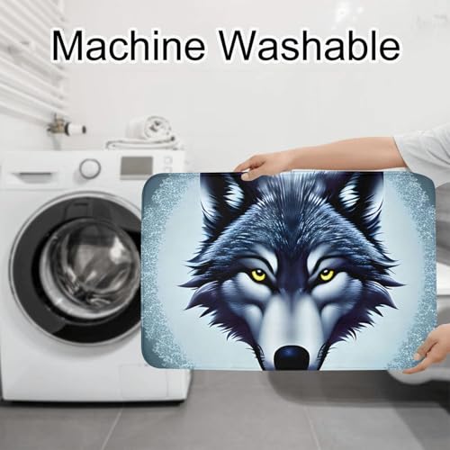 Tapis de bain loup antidérapant | Ensemble 3 pièces absorbant pour sol de douche - 8
