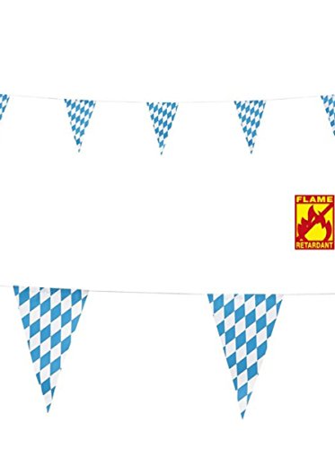 Preisvergleich Produktbild Wimpelkette Raute weiss / blau