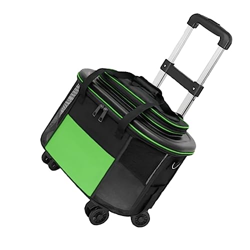 Transporteur pour chat rigide robuste vert avec roues multidirectionnelles - 7
