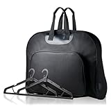 [グレヴィオ] ガーメントバッグ 防水 靴 靴収納 型くずれ防止 ポケット付き ハンガー ハンガー付き 1着用 2着用 ガーメントケース ブラック 冠婚葬祭 出張 スーツ 持ち運び