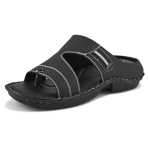 Image of Centrino Sandal for Men | Grip Insole for Stability | slippers /sliders for men |mens sandals casual | sandals for men | Modern Look with Straps | Comfortable Footwear (9266)