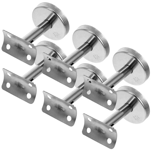 Soporte para barandilla ajustable de acero inoxidable herraje cepillado escaleras pasillos 6 piezas 2