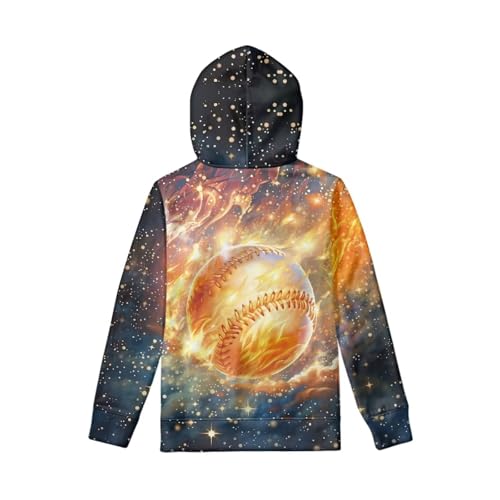 Image of WELLFLYHOM Boys Hooded Sweatshirts Hoodie Pullover Cool Graphic Crewneck Blouses Size 6-16