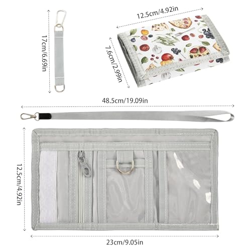 ALAZA Kids Wallets for Boys Girls Toddler Trifold Wallet Children Small Food Breads Fruites with Zipper Coin Pocket3