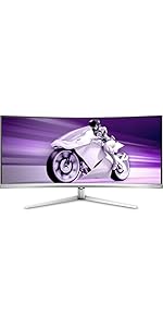 PHILIPS Evnia 34M2C8600-34 Inch Curved WQHD Gaming Monitor. QD OLED, 175Hz, 0.1ms GTG, HDR 400, A...