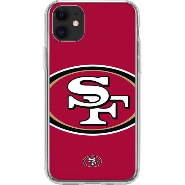 Skinit Clear Phone Case Compatible with iPhone 11 - Officially Licensed NFL San Francisco 49ers Large Logo Design