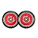 CLAS FOX Pro Stunt Scooter ruote 110 mm con cuscinetti a sfera ABEC-9 CNC, nucleo in metallo per MGP/Razor/Lucky/Envy/Vokul Scooter (2 pezzi) ... (rosso)
