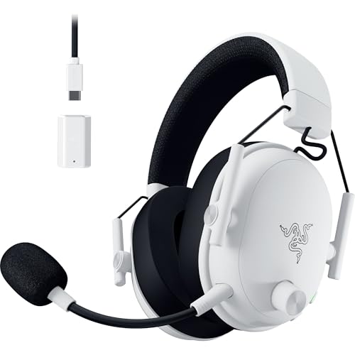 Razer BlackShark V3 - Cuffie wireless per eSport - Driver TriForce da 50 mm - Microfono a banda larga rimovibile - THX Spatial Audio - Wireless 2,4 GHz & Bluetooth - Profili FPS - PC/Mac | Bianco - Vista 12