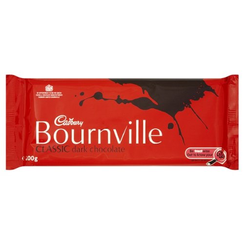 CadburyBournville Classic Dark Chocolate 200g - Pack of 18