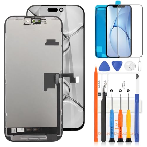 TFT for iPhone 16 Pro Max LCD Display for iPhone 16 Pro Max Screen Replacemet for iPhone 16 Pro Max A3296, A3084, A3295, A3297 Touch Screen Digitizer Display Assembly with Tools,Tempered Glass