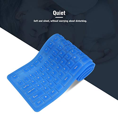Clavier pliable flexible en silicone USB étanche ordinateur bureau - 5