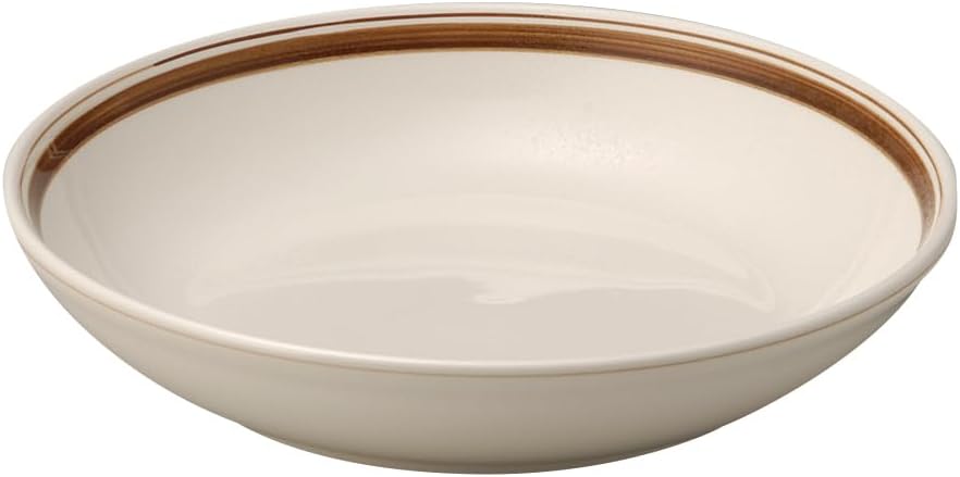 Koyo Pottery 10726010 Countryside Dark Brown, 10.0 inches (25.5 cm), Pasta Bowl, Dishwasher Safe, Made in Japan