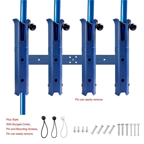Support de canne à pêche triple en plastique réglable pour bateau et kayak
