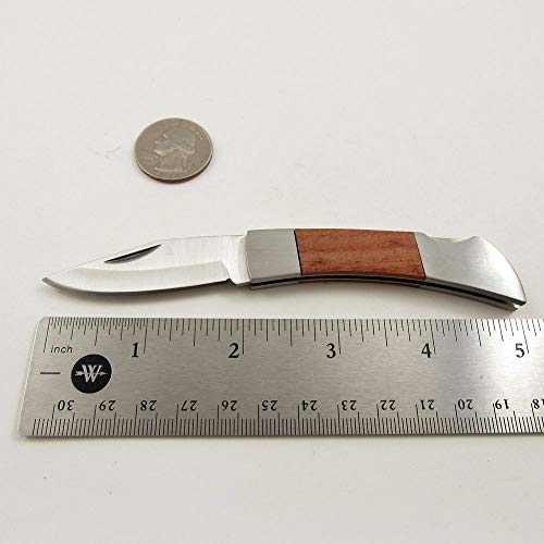 Folding Pocket Knife Low-Cost Small Silver Carbon Sharp Blade Wood Classic Lockback Hunter Knife #TOP2