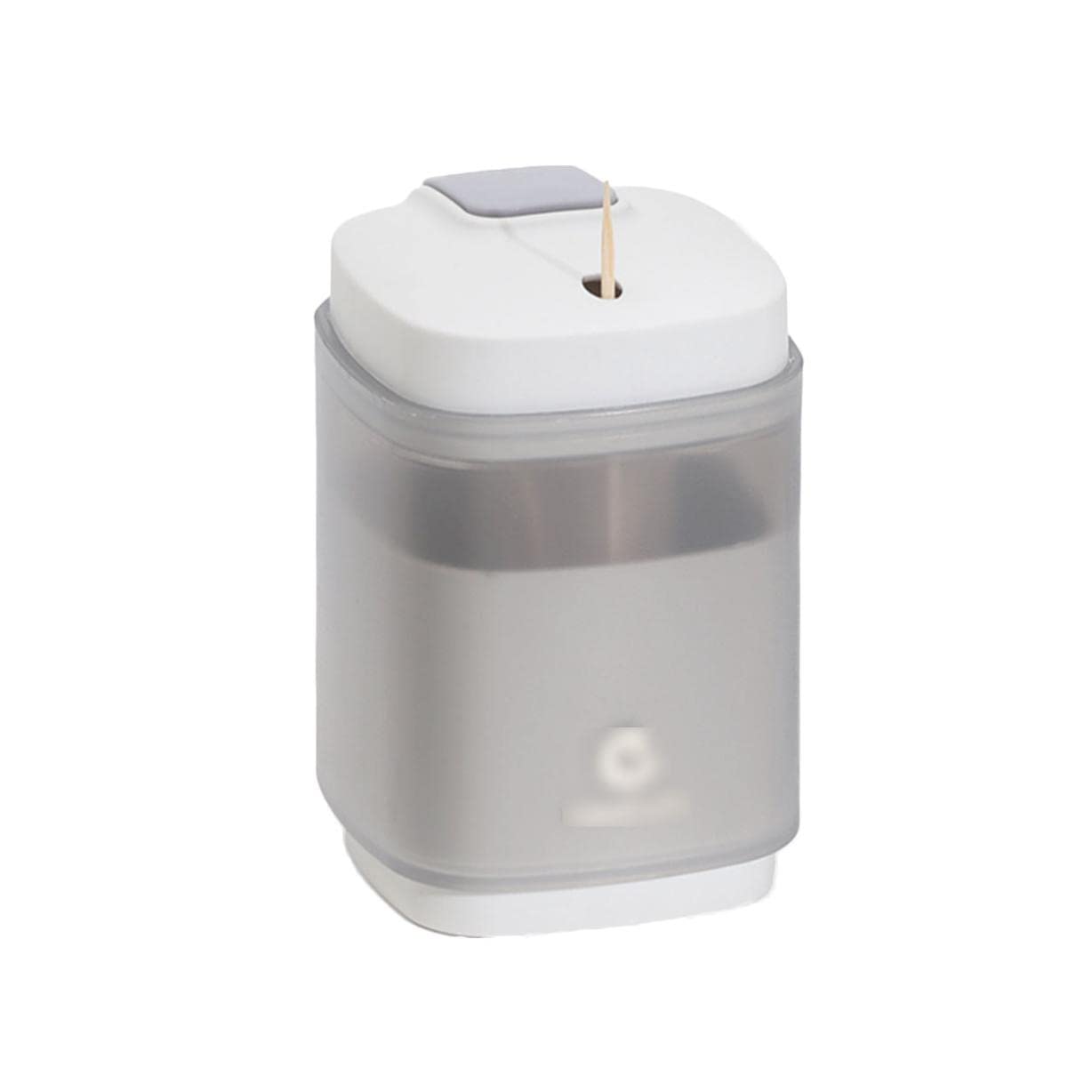 Wdwdw Grey Toothpicks Dispenser Toothpick Box Fashion Press Type Holder Plastic Desktop Automatic