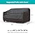 BROSYDA Patio Sofa Cover Waterproof - Heavy Duty 2-Seater Outdoor Couch Cover Patio Furniture Covers with Air Vent and Handles, 60" L×34" D×30" H, Black