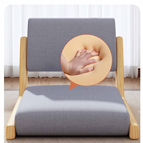 Silla de suelo portátil Tatami con soporte para la espalda, silla de meditación de estilo japonés, cojín plegable y cómodo para relajarse