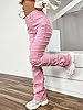 Women's High Waisted Straight Leg Slim Fit Raw Hem... #4