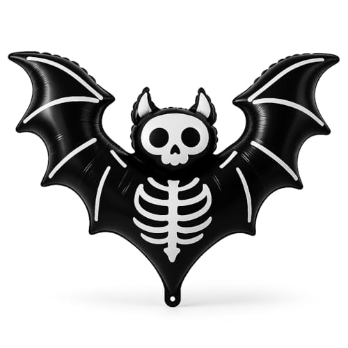 Balão Halloween Foil Gigante 3D e Cartelado (Morcego Esqueleto)