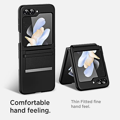 Miimall Compatible with Samsung Galaxy Z Flip 5 Case, [Folding Hinge Protection] [Slim Thin] [Non-Slip] [Anti-Drop] [Scratch Resistance] Hard PC Full Coverage Bumper Case for Z Flip 5-Black