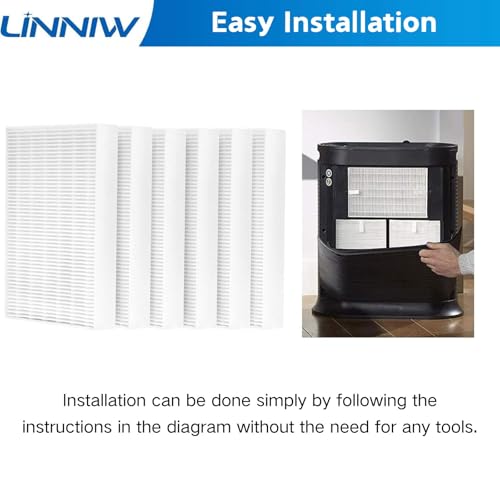 Image of HPA300 Filter R for Honeywell Air Purifier HPA200 HPA100 HPA090 HPA5300 | 6 Pack, HEPA Filter Replacement, Part# HRF-R1 HRF-R2 HRF-R3