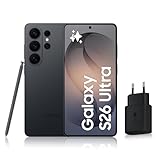 Samsung Galaxy S26 Ultra, Smartphone Android 5G avec Galaxy AI, 512 Go, Chargeur Secteur Rapide 25W Inclus, Smartphone déverrouillé, Noir, Version FR