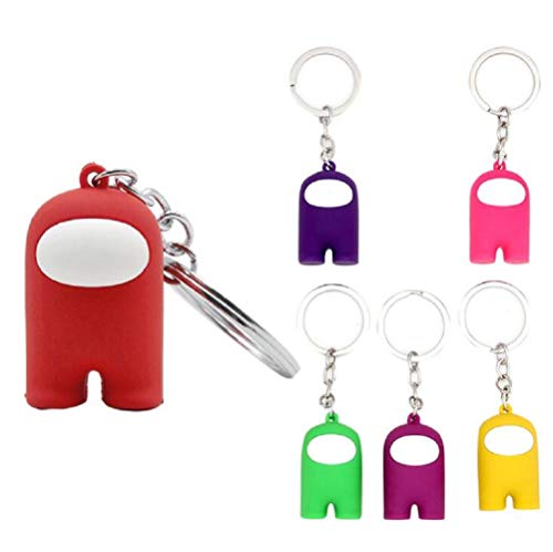 Schlüsselanhänger mit Spielcharakter, 3D-Anime, Am_ong US, Schlüsselanhänger, Schlüsselanhänger, Handytasche, Anhänger Dekoration Zubehör, Geschenk für Damen Herren Mädchen, Blau & Rot, 2 Stück Cover