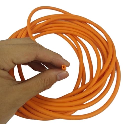 flexiable rubber Natural Latex Rubber Tube 0.5 Meter 5 Meter 2mm x 5mm Diameter High Elastic Tubing Band Accessories Orange drain elastic (Color : 4 Meter)