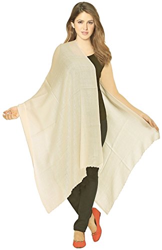 Pashmina haut de gamme World of Shawls coloris beige naturel