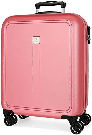 Roll Road Camboya Maletas de cabina Rosa 40x55x20 cms Rígida ABS Cierre de combinación lateral 37L 2,56 kgs 4 Ruedas dobles equipaje mano