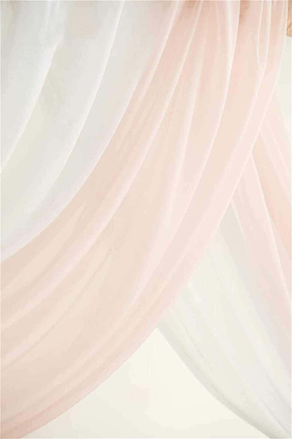 Hochzeitsbogen-Blumen-Set, 2 Stück künstliche Blumenbogen-Dekoration, 2 Stück Chiffon-Stoffvorhänge, Zeremoniendekoration, florale Outdoor-Party-Dekoration(Light Pink)