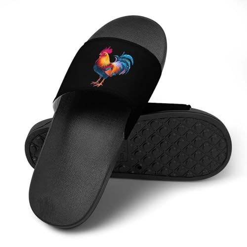Rooster Non Slip Slides Sandals for Women Men Quick Drying Shower Shoes for Bathroom Pool Beach4