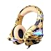 Gaming Headset for PS4, Xbox One, PC, Nintendo Switch, Laptop Cellphone -Stereo Surround Gaming Headphones with Microphone, Noise Cancelling, LED Lights, Volume Control 3.5 mm Jack - Camo