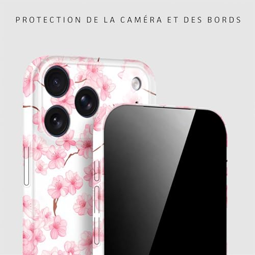 Coque iPhone 17 Pro Max ONEFLOW motif cerisier en fleurs rigide et mince